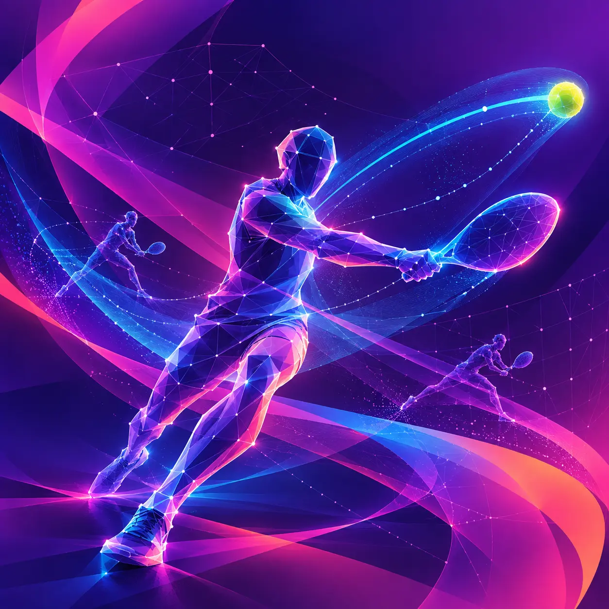 An athlete in the SMASH purple and blue colours